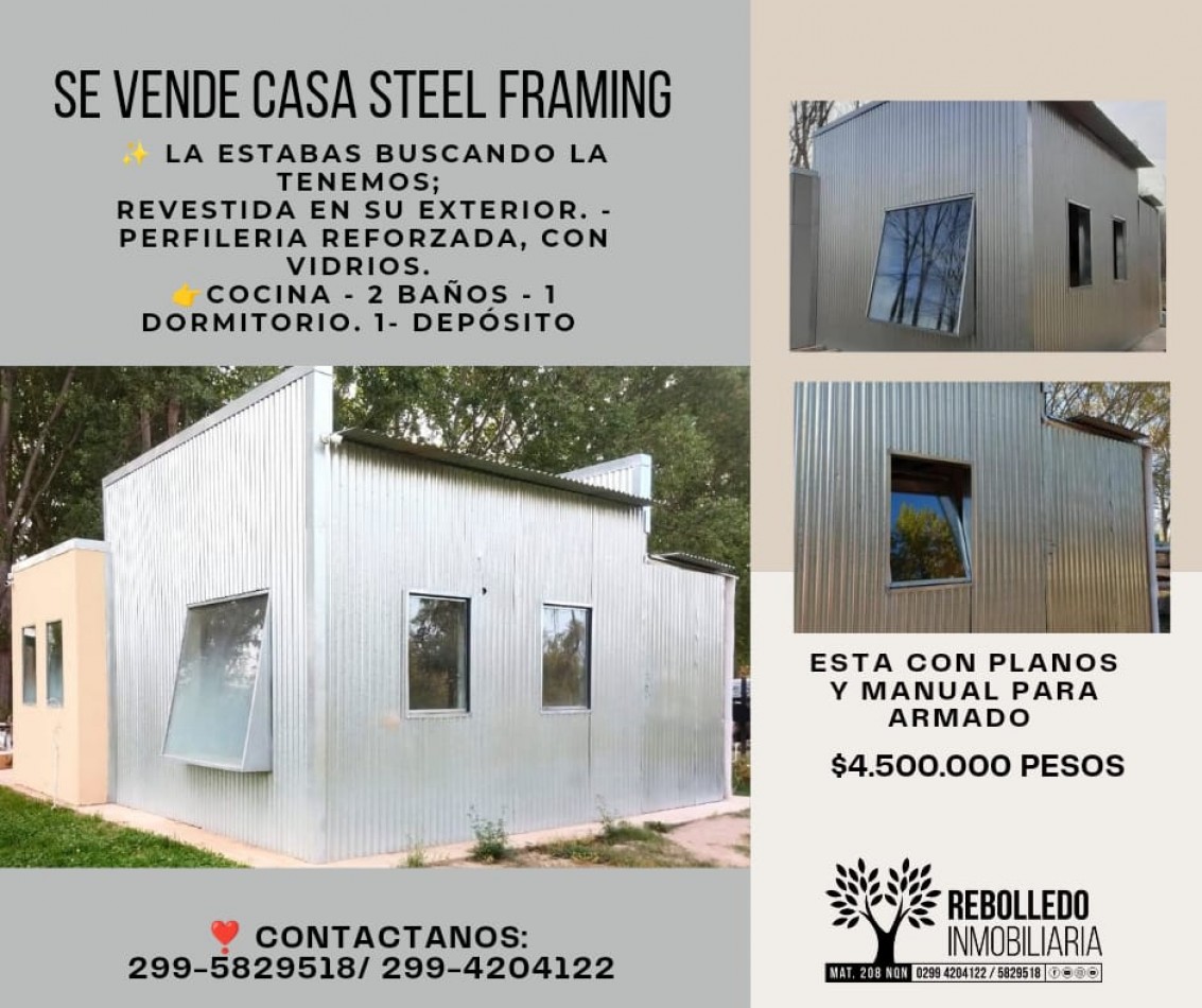Se vende casa Steel Framing 